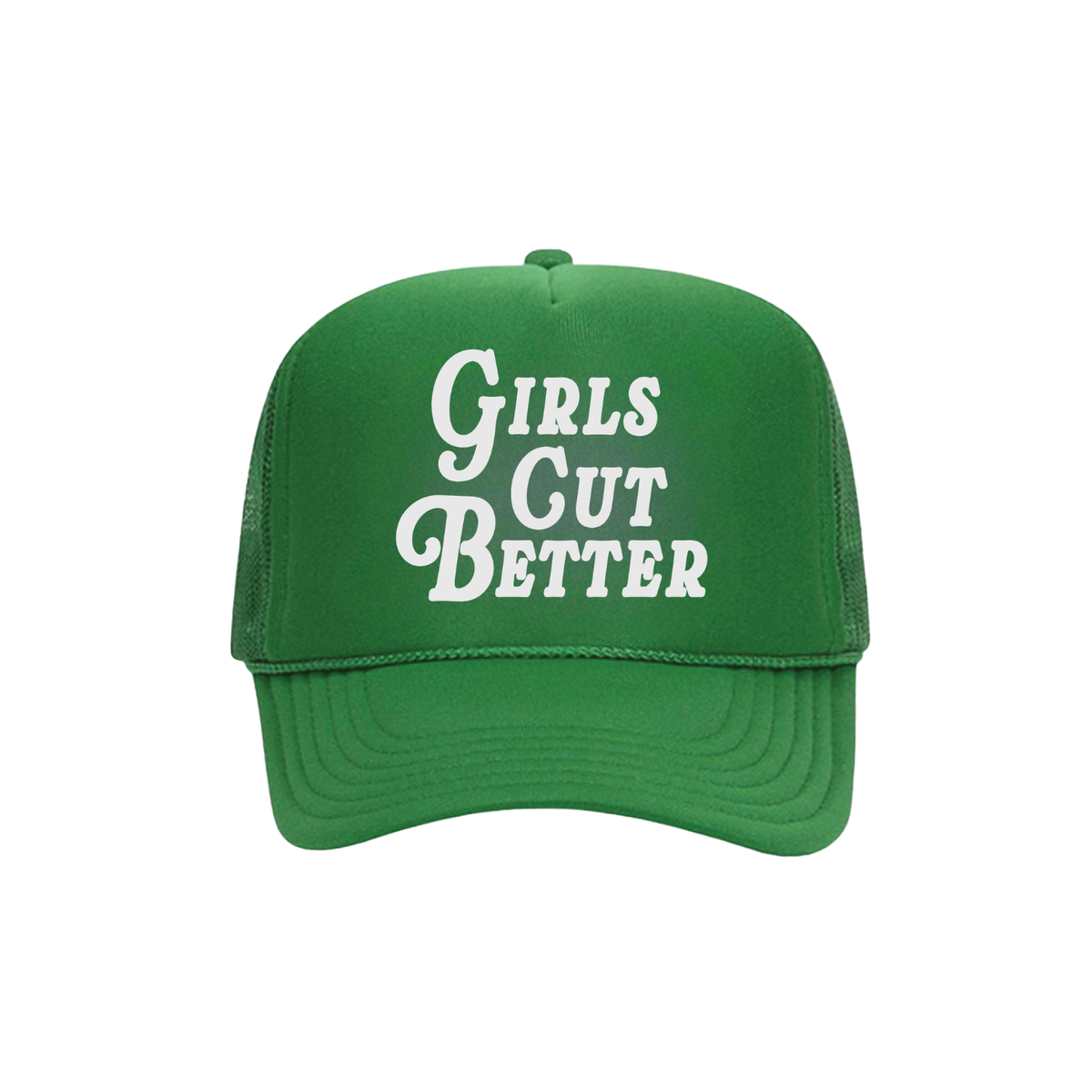 Girls Cut Better Trucker - Green/White