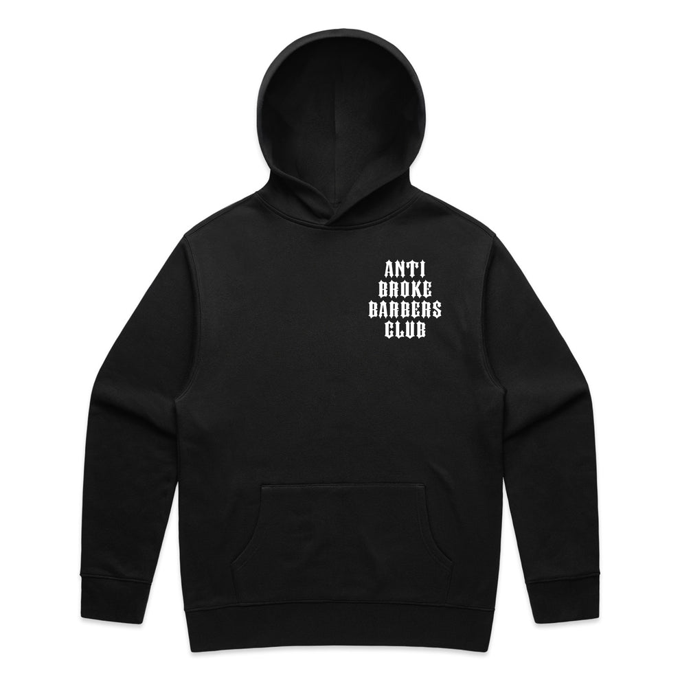 Razor Sharp Logo Hoodie - Black – Anti Broke Barbers Club